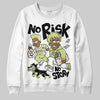 Jordan 5 “Luminous Green” DopeSkill Sweatshirt No Risk No Story Graphic Streetwear - White 