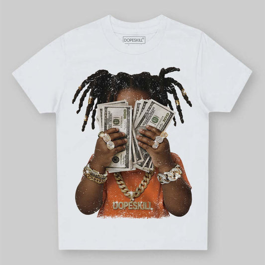 Orange, Black and White Sneakers DopeSkill Toddler Kids T-shirt Rich Youth Graphic Streetwear  - White