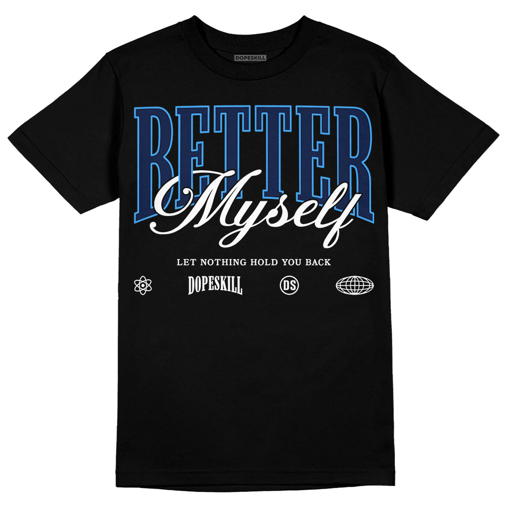 Jordan Spiz’ike Low “White/Obsidian” DopeSkill T-Shirt Better Myself Graphic Streetwear - Black