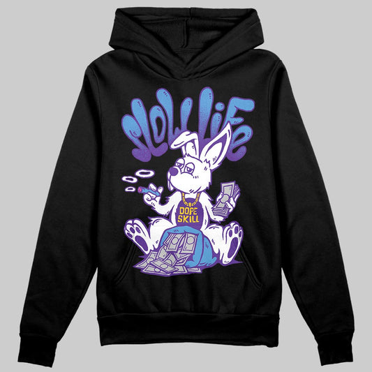 PURPLE Sneakers DopeSkill Hoodie Sweatshirt Slow Life Graphic Streetwear  black