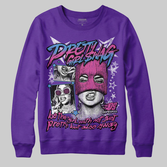 PURPLE Sneakers DopeSkill Purple Sweatshirt Pretty Girl Swag Graphic Streetwear