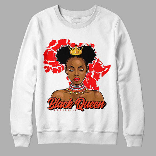 Jordan 7 White Infrared DopeSkill Sweatshirt Black Queen Graphic Streetwear - White