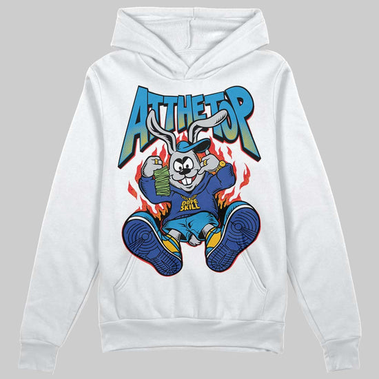 Royal Blue Sneakers DopeSkill Hoodie Sweatshirt At The Top Graphic Streetwear - White 