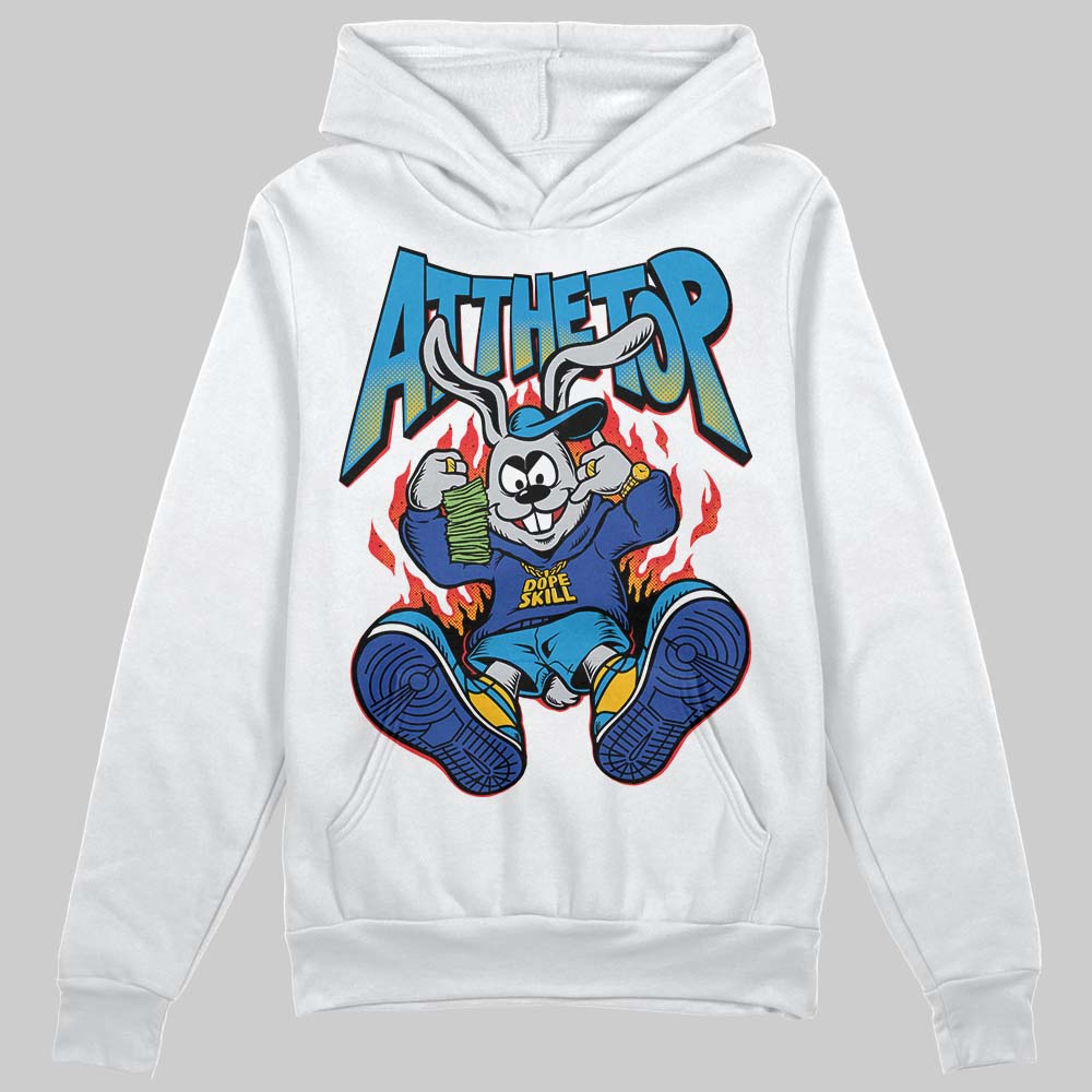 Royal Blue Sneakers DopeSkill Hoodie Sweatshirt At The Top Graphic Streetwear - White 