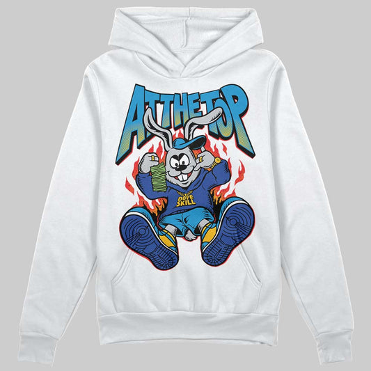 Royal Blue Sneakers DopeSkill Hoodie Sweatshirt At The Top Graphic Streetwear - White 