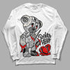 Jordan 3 “Off Noir” DopeSkill Long Sleeve T-Shirt Broken Heart Graphic Streetwear - White