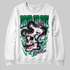 Green Sneakers DopeSkill Sweatshirt Drip or Die Graphic Streetwear - White 