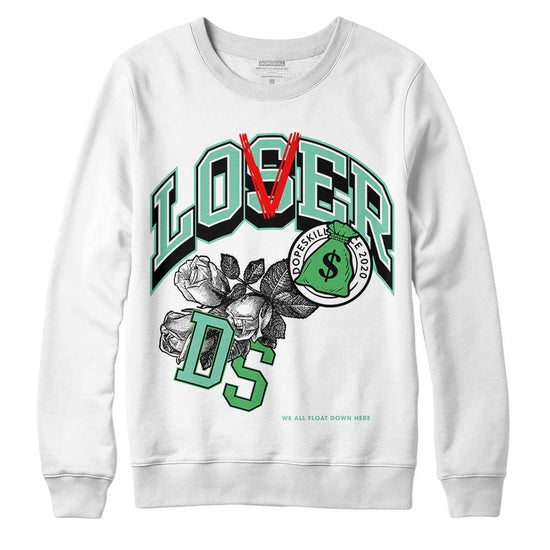 Jordan 1 High OG Green Glow DopeSkill Sweatshirt Loser Lover Graphic Streetwear - White 