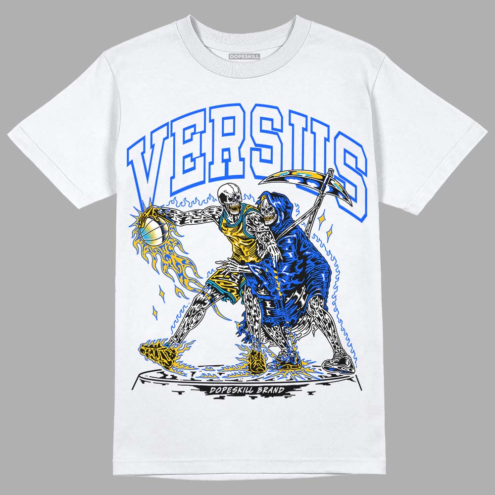 Royal Blue Sneakers DopeSkill T-Shirt VERSUS Graphic Streetwear - White