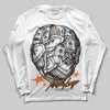 Orange, Black and White Sneakers DopeSkill Long Sleeve T-Shirt Money Longer Graphic Streetwear - White