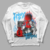 Jordan 2 Low "University Blue" DopeSkill Long Sleeve T-Shirt Drip'n Never Tripp'n Graphic Streetwear - White