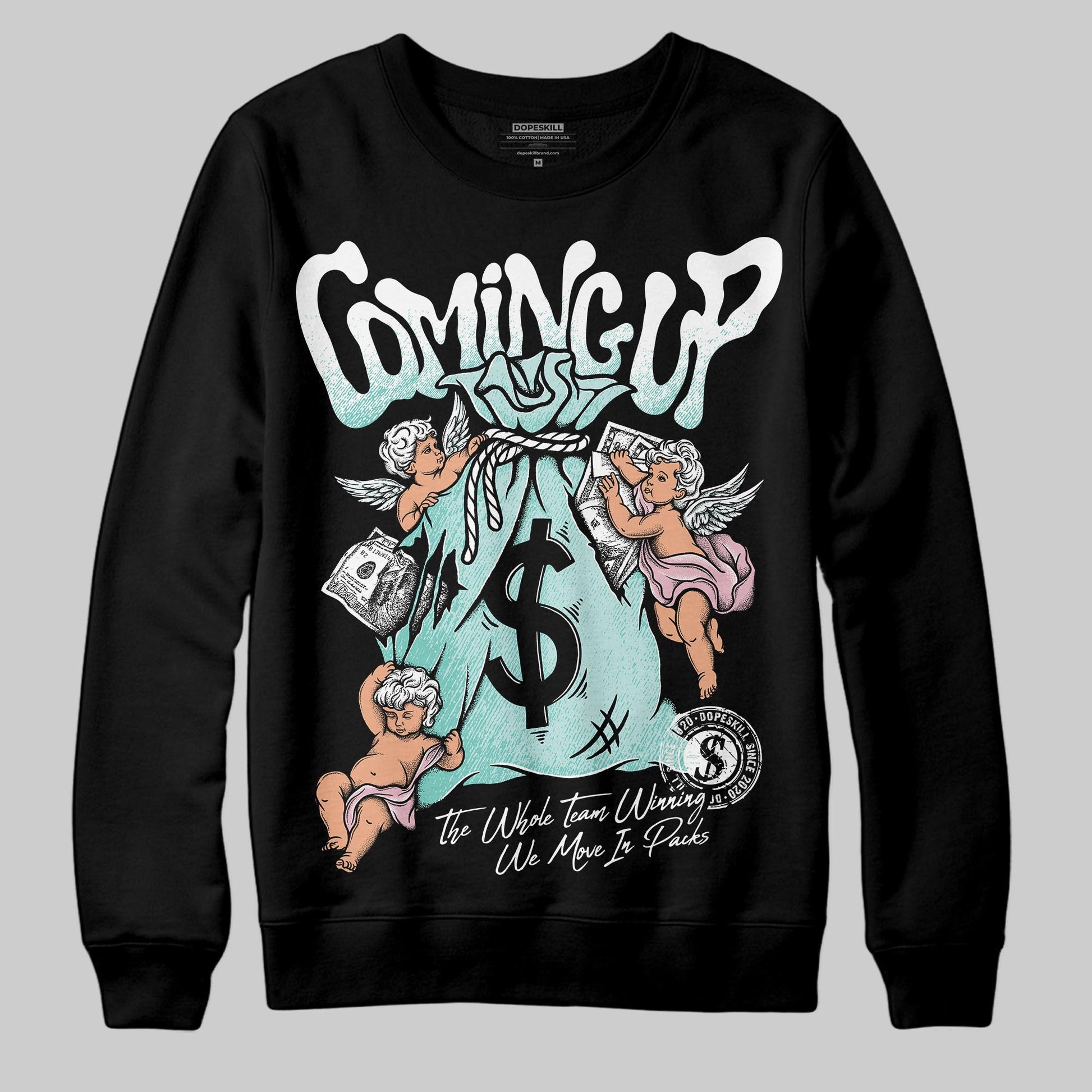 Jordan 11 Low "Igloo" DopeSkill Sweatshirt Money Bag Coming Up Graphic Streetwear - Black