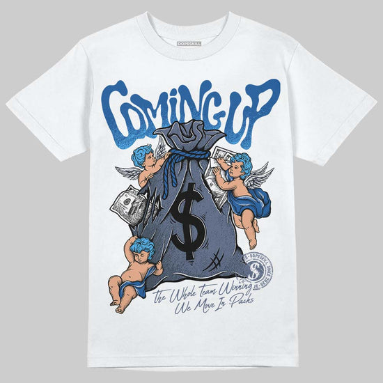 Jordan 11 Retro Low Diffused Blue DopeSkill T-Shirt Money Bag Coming Up Graphic Streetwear - White