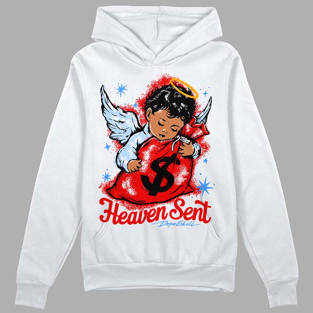 Jordan 11 Retro Cherry DopeSkill Hoodie Sweatshirt Heaven Sent Graphic Streetwear - WHite