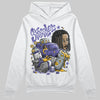 Jordan 4 Retro Lakers DopeSkill Hoodie Sweatshirt Stressless Graphic Streetwear - White