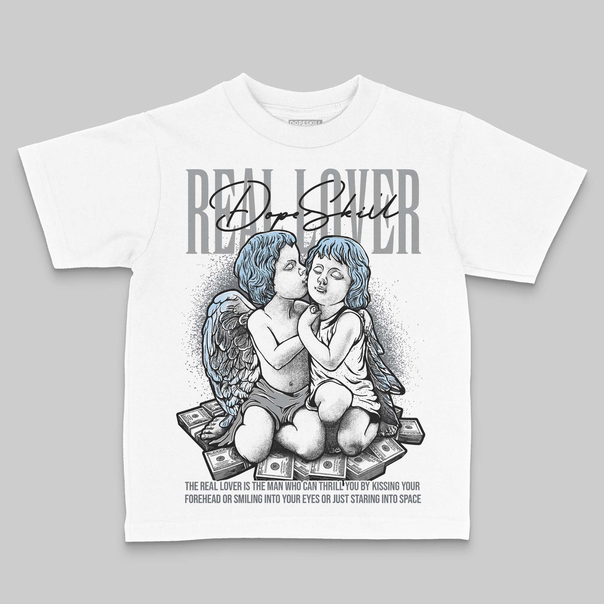 Jordan 5 Retro Wolf Grey (2026) DopeSkill Toddler Kids T-shirt Real Lover Graphic Streetwear - White 