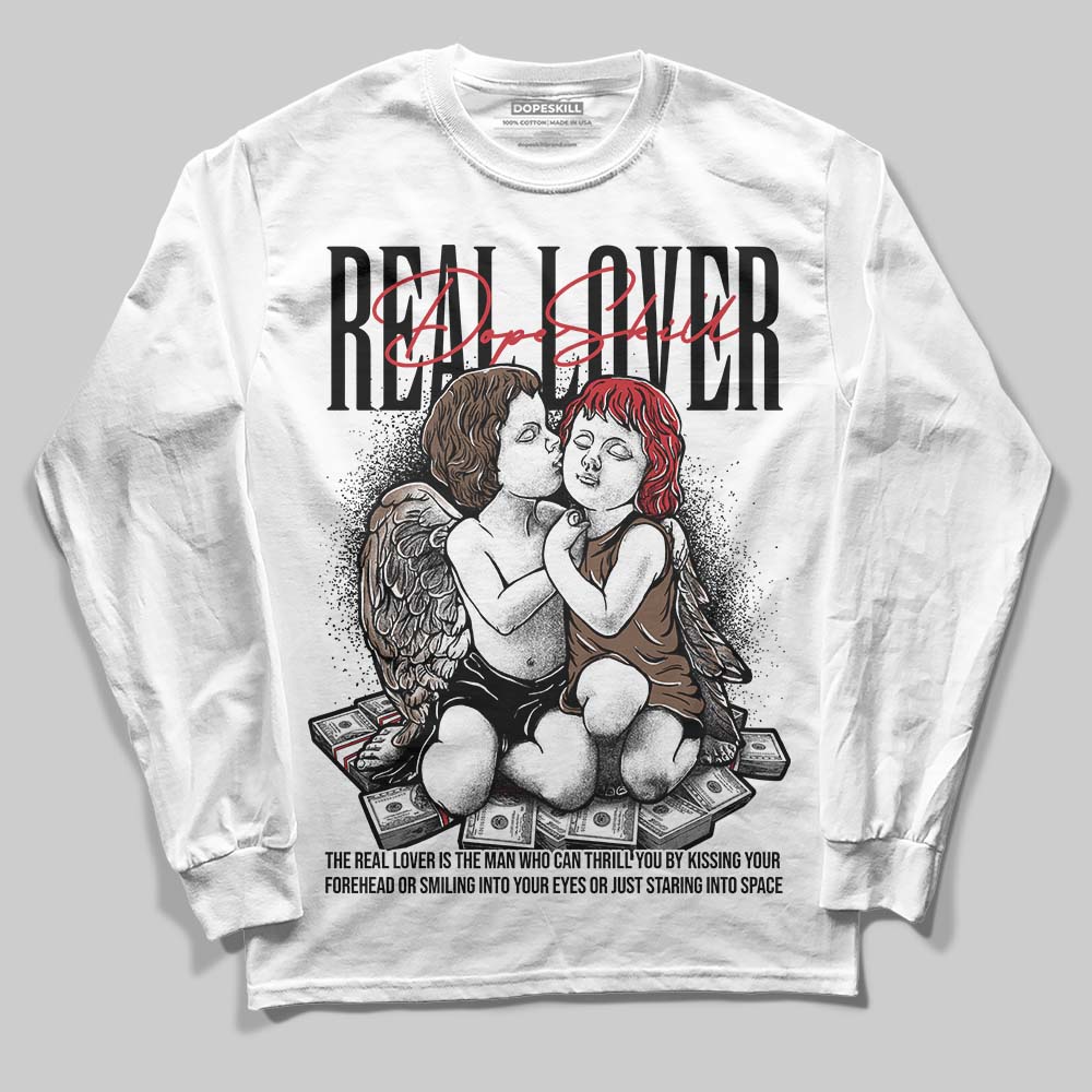 Jordan 9 'Olive' DopeSkill Long Sleeve T-Shirt Real Lover Graphic Streetwear - White 