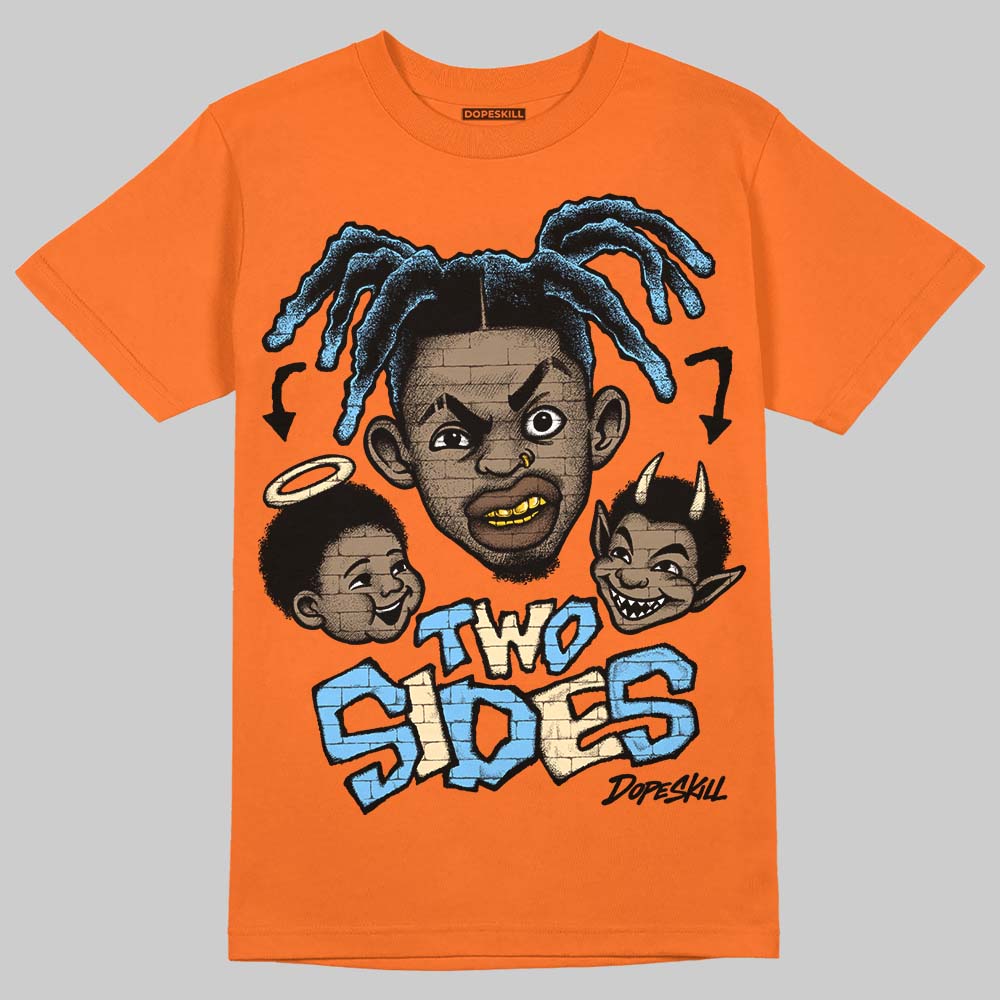 Orange Sneakers DopeSkill T-Shirt Two Sides Graphic Streetwear - Orange