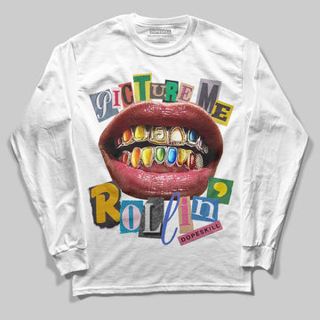 Picture Me Graphic DopeSkill Long Sleeve T-Shirt Streetwear - White