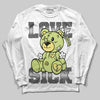 Jordan 4 GS “Light Lemon Twist” DopeSkill Long Sleeve T-Shirt Love Sick Graphic Streetwear - White 