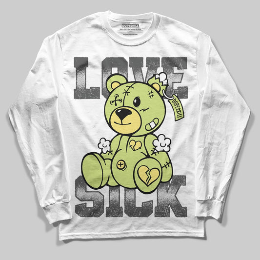 Jordan 4 GS “Light Lemon Twist” DopeSkill Long Sleeve T-Shirt Love Sick Graphic Streetwear - White 