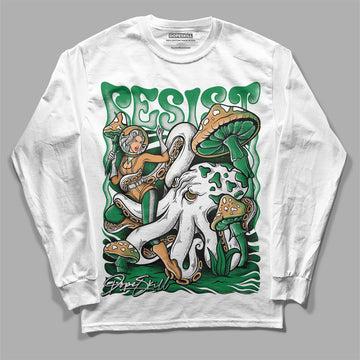 Nike SB x Jordan 4 Pine Green DopeSkill Long Sleeve T-Shirt Resist Graphic Streetwear - White