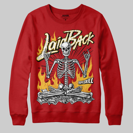Red Sneakers DopeSkill Sweatshirt Laid Back Graphic Streetwear - Red