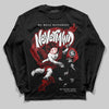 Jordan 12 Retro Flu Game (2025) DopeSkill Long Sleeve T-Shirt Nevermind Graphic Streetwear - Black