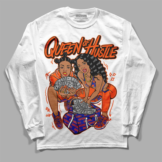 Dunk Low Futura Orange Blaze DopeSkill Long Sleeve T-Shirt Queen Of Hustle Graphic Streetwear - White