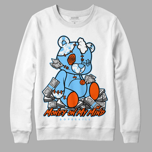 Dunk Low Futura University Blue DopeSkill Sweatshirt MOMM Bear Graphic Streetwear - WHite