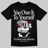 Black and White Sneakers DopeSkill T-Shirt Owe It To Yourself Graphic Streetwear - Black