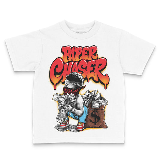 Red Sneakers DopeSkill Toddler Kids T-shirt Paper Chaser Boy Graphic Streetwear - White