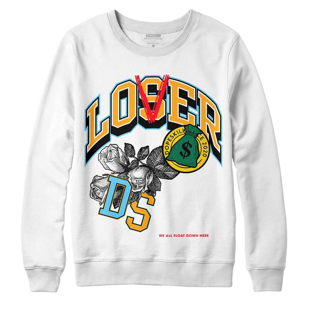 Jordan 1 Mid GS 'Six Championships' DopeSkill Sweatshirt Loser Lover Graphic Streetwear - White