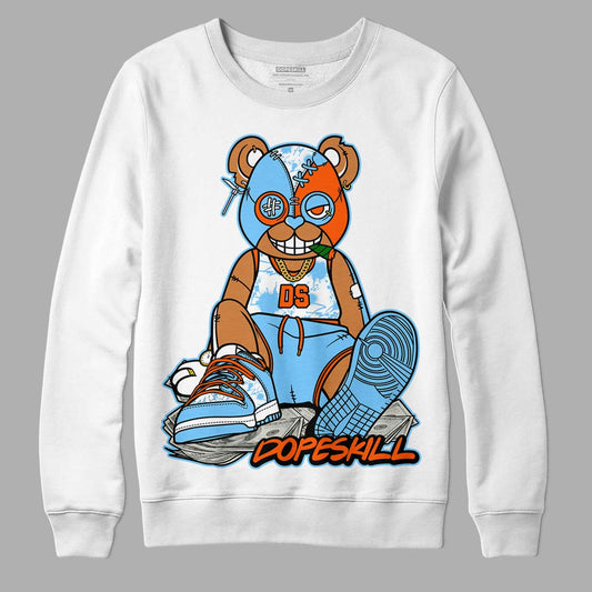 Dunk Low Futura University Blue DopeSkill Sweatshirt Greatest Graphic Streetwear - White