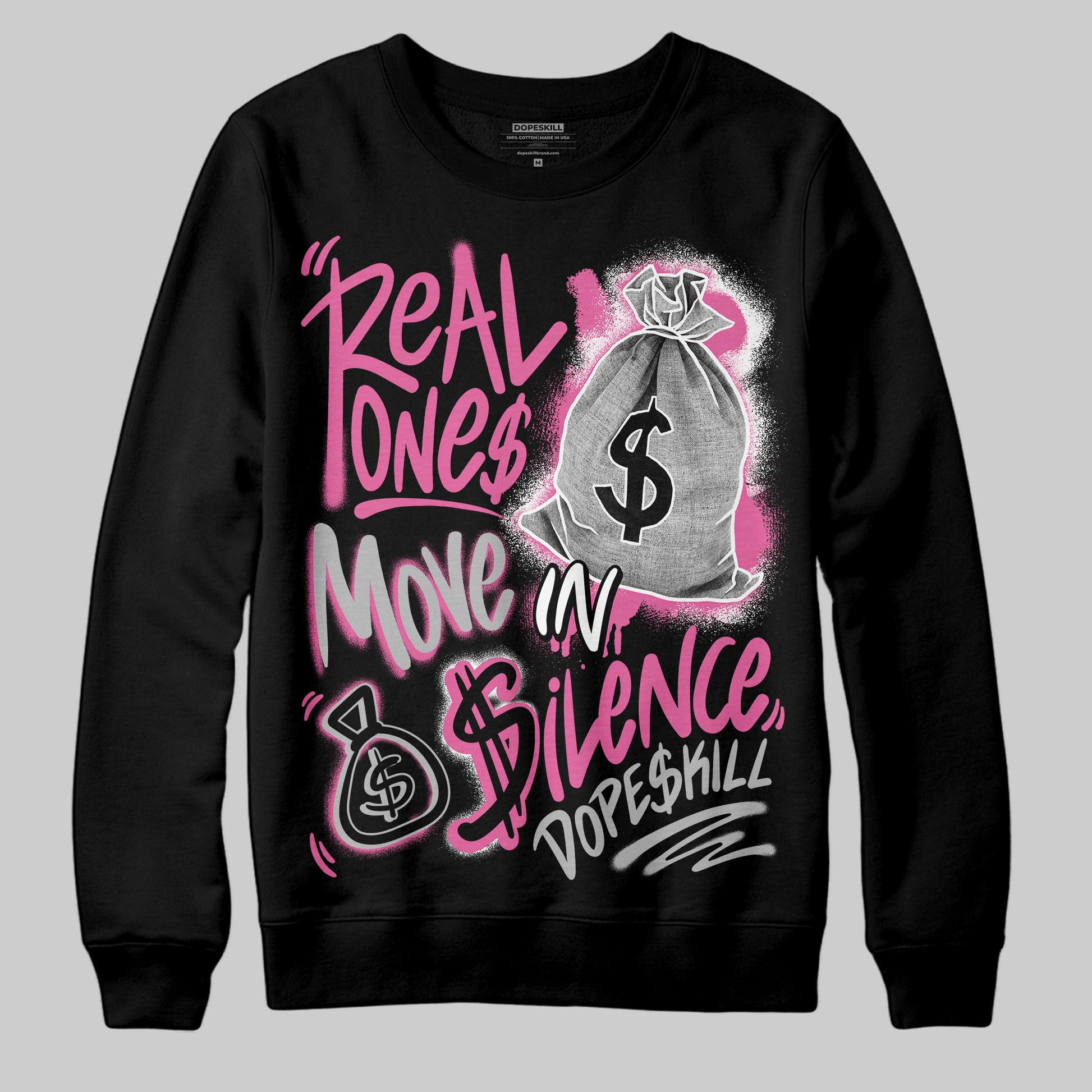 Asics Gel-Kayano 14 ‘Cream Sweet Pink’ DopeSkill Sweatshirt Real Ones Move In Silence Graphic Streetwear - Black