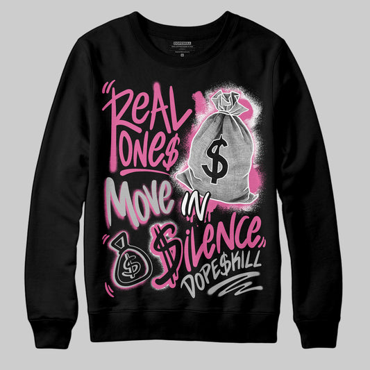 Asics Gel-Kayano 14 ‘Cream Sweet Pink’ DopeSkill Sweatshirt Real Ones Move In Silence Graphic Streetwear - Black