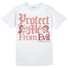 Jordan 13 “Dune Red” DopeSkill T-Shirt Protect Me From Evil Graphic Streetwear - White