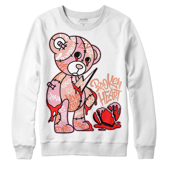 Jordan 11 Low “Legend Pink” DopeSkill Sweatshirt Broken Heart Graphic Streetwear - White