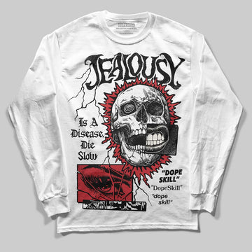 Jordan 4 “Flight Club” DopeSkill Long Sleeve T-Shirt Jealousy Graphic Streetwear - White
