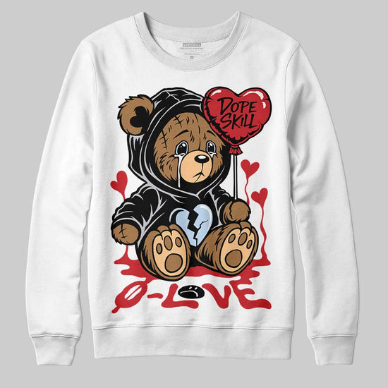 Jordan 5 Retro OG Black Metallic Reimagined DopeSkill Sweatshirt Broken Bear Graphic Streetwear - White