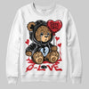 Jordan 5 Retro OG Black Metallic Reimagined DopeSkill Sweatshirt Broken Bear Graphic Streetwear - White