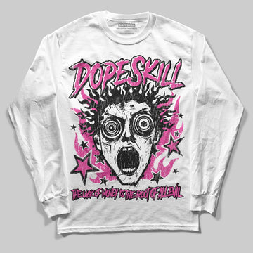 Pink Sneakers DopeSkill Long Sleeve T-Shirt Root of Evil Graphic Streetwear - White