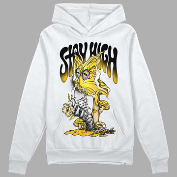 Jordan 4 Retro “Vivid Sulfur” DopeSkill Hoodie Sweatshirt Stay High Graphic Streetwear - White 