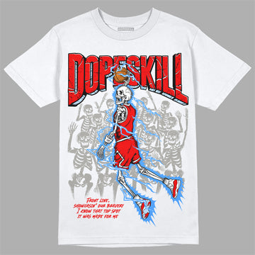 Jordan 11 Retro Cherry DopeSkill T-Shirt Thunder Dunk Graphic Streetwear - White 