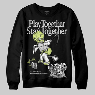 Jordan 4 GS “Light Lemon Twist” DopeSkill Sweatshirt Play together, Stay together Graphic Streetwear - Black