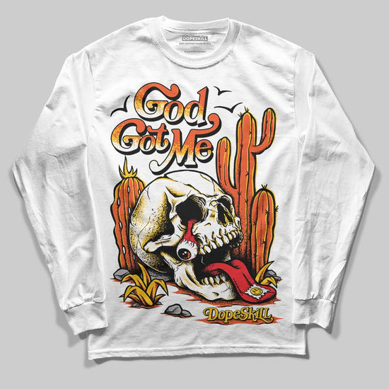 MSCHF Super Normal 2 Orange Milk DopeSkill Long Sleeve T-Shirt God Got Me Graphic Streetwear - White