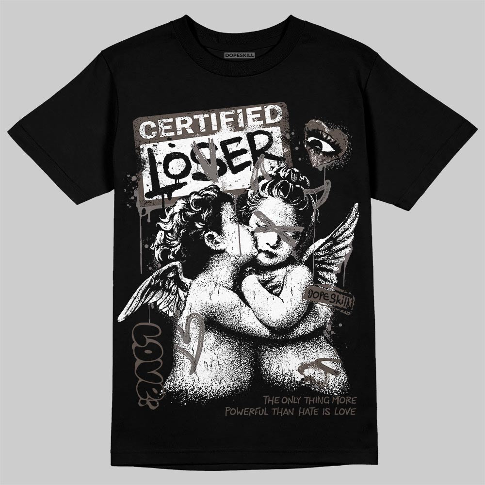 Jordan 4 Retro Cave Stone DopeSkill T-Shirt Certified Lover Graphic Streetwear - Black