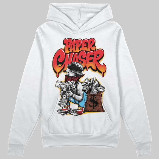 Red Sneakers DopeSkill Hoodie Sweatshirt Paper Chaser Boy Graphic Streetwear - White 