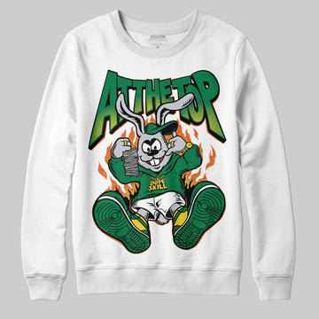Green Sneakers DopeSkill Sweatshirt At The Top Graphic Streetwear - White