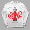 Jordan 1 Retro High OG "Satin Bred" DopeSkill Long Sleeve T-Shirt King Chess Graphic Streetwear - White 